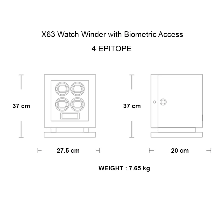 X63 Watch Winder with Biometric Access - 4 Epitope