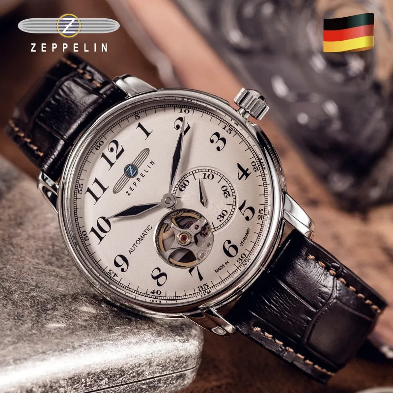 ZEPPELIN 7666 German watch men&#39;s mechanical watch business waterproof ultra-thin retro simple niche light luxury couples watch