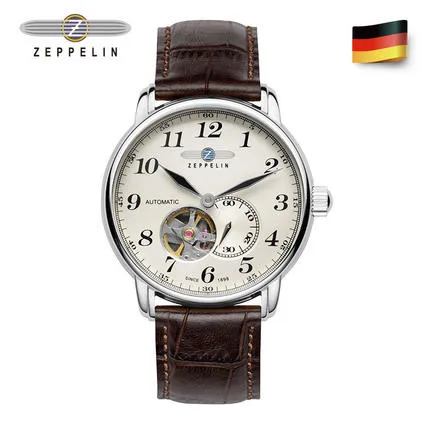 ZEPPELIN 7666 German watch men&#39;s mechanical watch business waterproof ultra-thin retro simple niche light luxury couples watch