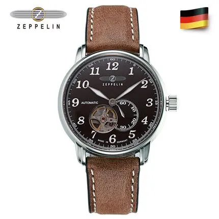ZEPPELIN 7666 German watch men&#39;s mechanical watch business waterproof ultra-thin retro simple niche light luxury couples watch
